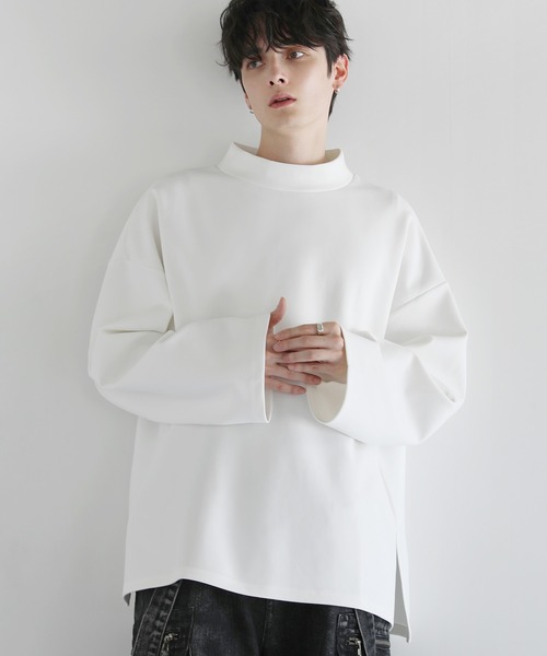 LILL(リル)の「コットンポンチモックネックカットソー(Tシャツ/カットソー・メンズ・チャコールグレー/ボルドー/ホワイト/ブルーグレー/ブラック/ライトグレー・XL/L/M/S)」の9枚目の写真