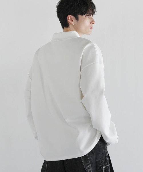 LILL(リル)の「コットンポンチモックネックカットソー(Tシャツ/カットソー・メンズ・チャコールグレー/ボルドー/ホワイト/ブルーグレー/ブラック/ライトグレー・XL/L/M/S)」の10枚目の写真