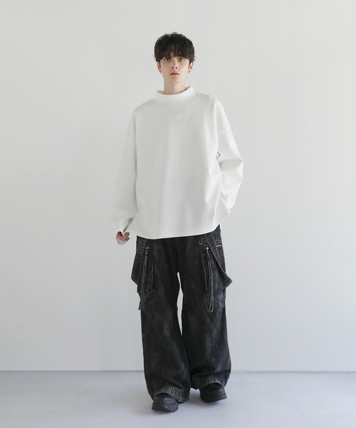 LILL(リル)の「コットンポンチモックネックカットソー(Tシャツ/カットソー・メンズ・チャコールグレー/ボルドー/ホワイト/ブルーグレー/ブラック/ライトグレー・XL/L/M/S)」の13枚目の写真