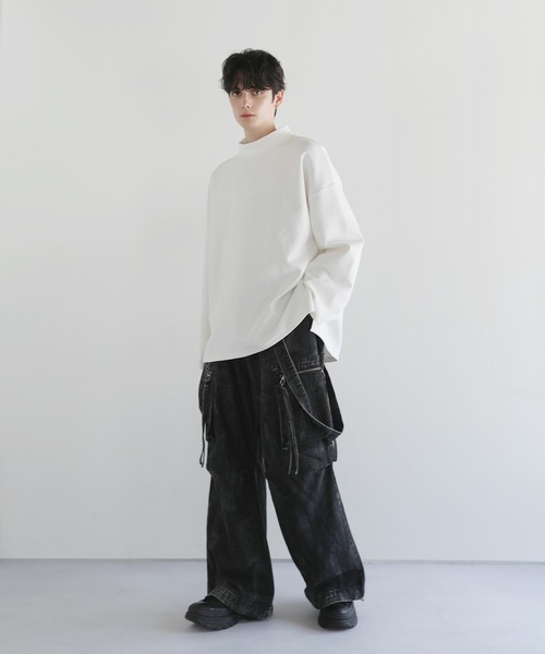LILL(リル)の「コットンポンチモックネックカットソー(Tシャツ/カットソー・メンズ・チャコールグレー/ボルドー/ホワイト/ブルーグレー/ブラック/ライトグレー・XL/L/M/S)」の15枚目の写真