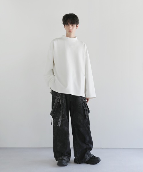 LILL(リル)の「コットンポンチモックネックカットソー(Tシャツ/カットソー・メンズ・チャコールグレー/ボルドー/ホワイト/ブルーグレー/ブラック/ライトグレー・XL/L/M/S)」の16枚目の写真