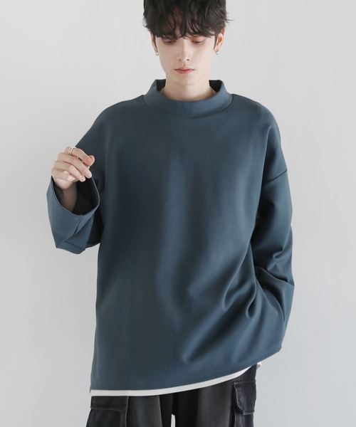 LILL(リル)の「コットンポンチモックネックカットソー(Tシャツ/カットソー・メンズ・チャコールグレー/ボルドー/ホワイト/ブルーグレー/ブラック/ライトグレー・XL/L/M/S)」の21枚目の写真