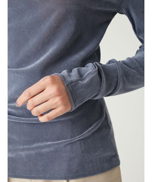 FRAY I.D（フレイアイディー）の「デコルテタックフロッキーチュールトップス（Tシャツ/カットソー・レディース・カーキ/ブラック/アイボリー/ブルー・F）」の11枚目の写真