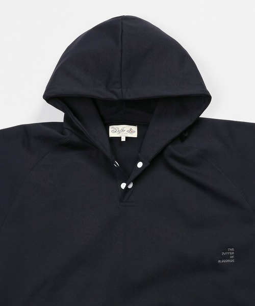 The DUFFER of ST.GEORGE（ザダファーオブセントジョージ）の「「AIR FLEX」SETUP HENLEY PO PARKA：機能素材 「エアフレックス」セットアップ ヘンリーネック パーカー（パーカー・メンズ・ブルーグレー/ネイビー・X-LARGE/LARGE/MEDIUM/SMALL）」の12枚目の写真