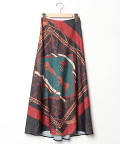 セール】MEDI TWIN CHEETAH FAKE SCARF SKIRT（スカート