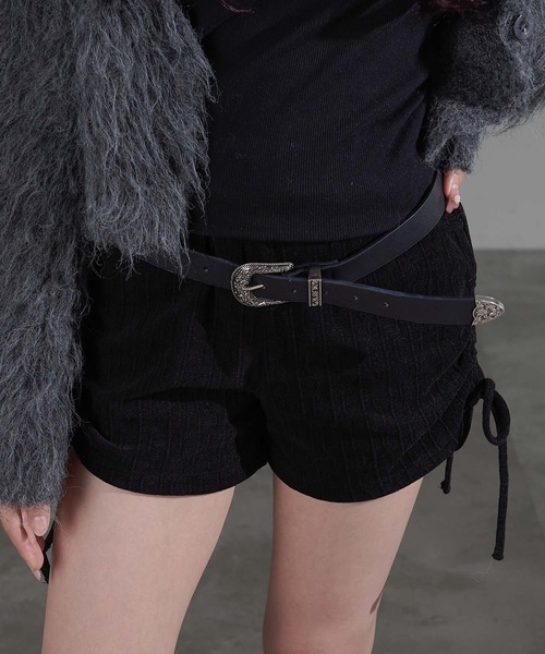 apres jour mignon(アプレジュールミニョン)の「ドロストショートパンツ【ZOZOTOWN限定アイテム】(その他パンツ・レディース・ブラック/ブラウン系その他・X-LARGE/フリー)」の2枚目の写真