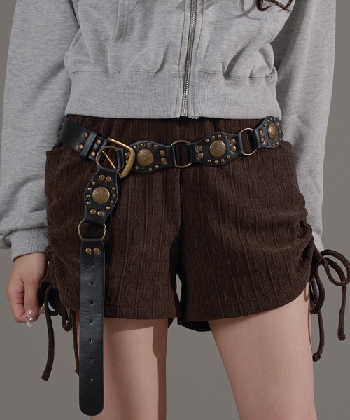 apres jour mignon(アプレジュールミニョン)の「ドロストショートパンツ【ZOZOTOWN限定アイテム】(その他パンツ・レディース・ブラック/ブラウン系その他・X-LARGE/フリー)」の7枚目の写真