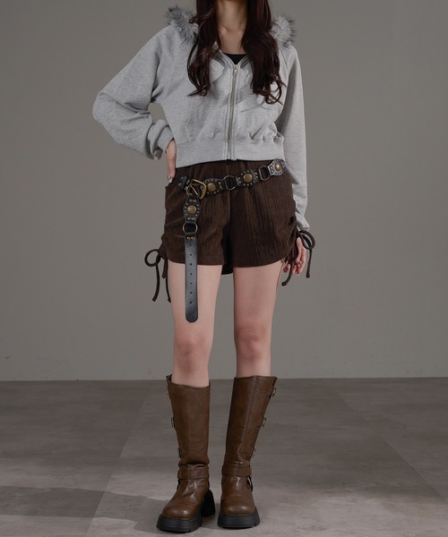 apres jour mignon(アプレジュールミニョン)の「ドロストショートパンツ【ZOZOTOWN限定アイテム】(その他パンツ・レディース・ブラック/ブラウン系その他・X-LARGE/フリー)」の9枚目の写真