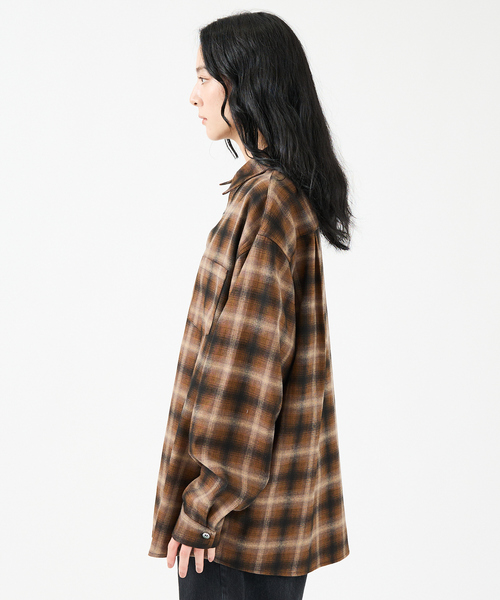 Revo.(レボ)の「【Revo.レボ】 オンブレーチェックシャツ/ルーズフィット /セットアップ/ユニセックス(シャツ/ブラウス・メンズ・パープル/ブラウン/ブルー/グリーン・M/L)」の17枚目の写真