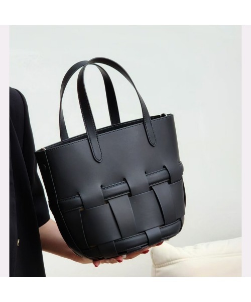 セール】LEATHER トート/2wayショルダー 編み込みバッグ（ショルダー