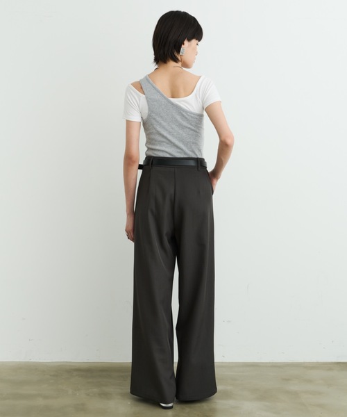 DFFUR.(ディフル)の「ワイドタックループスラックス(スラックス・レディース・ボルドー/チャコールグレー・MEDIUM/LARGE/SMALL)」の8枚目の写真