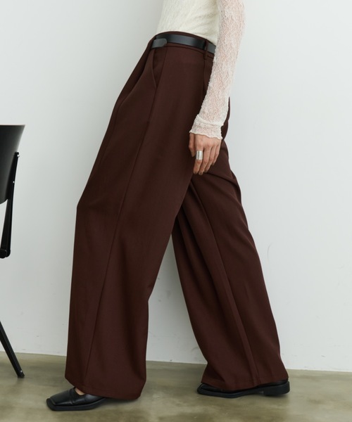 DFFUR.(ディフル)の「ワイドタックループスラックス(スラックス・レディース・ボルドー/チャコールグレー・MEDIUM/LARGE/SMALL)」の13枚目の写真