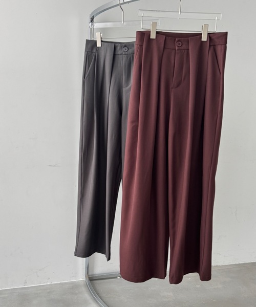 DFFUR.(ディフル)の「ワイドタックループスラックス(スラックス・レディース・ボルドー/チャコールグレー・MEDIUM/LARGE/SMALL)」の18枚目の写真