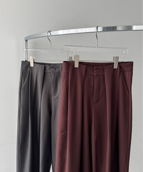 DFFUR.(ディフル)の「ワイドタックループスラックス(スラックス・レディース・ボルドー/チャコールグレー・MEDIUM/LARGE/SMALL)」の19枚目の写真