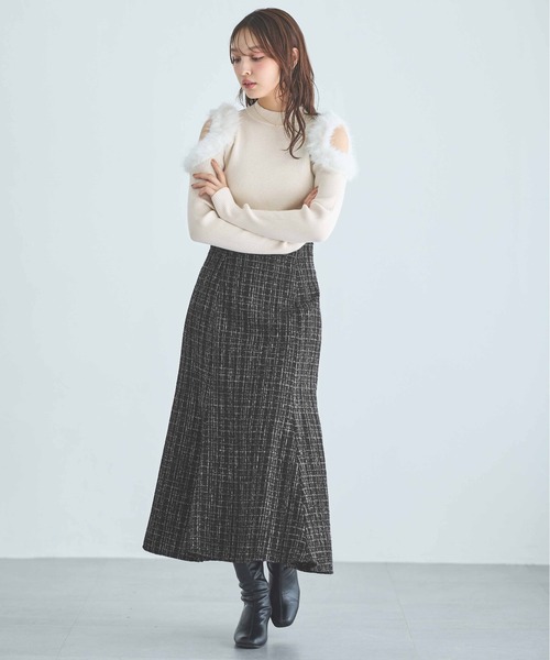 INGNI(イング)の「【WEB限定】バックレースアップツイードマーメイドスカート(スカート・レディース・ホワイト系その他7/ブラック系その他7・FREE)」の22枚目の写真