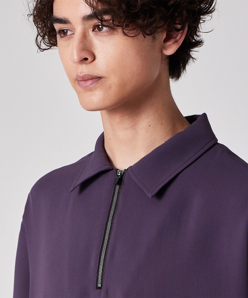 ライトドライテクスチャー ハーフジップ ポロシャツ【252750 EXP01