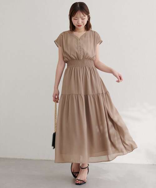 natural couture(ナチュラルクチュール)の「WEB限定 /【プチナチュ】ウエストシャーリングワンピース(ワンピース・レディース・ベージュ/その他1/ブラック・SMALL/MEDIUM)」の13枚目の写真