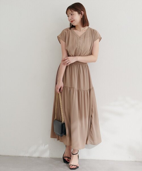 natural couture(ナチュラルクチュール)の「WEB限定 /【プチナチュ】ウエストシャーリングワンピース(ワンピース・レディース・ベージュ/その他1/ブラック・SMALL/MEDIUM)」の14枚目の写真
