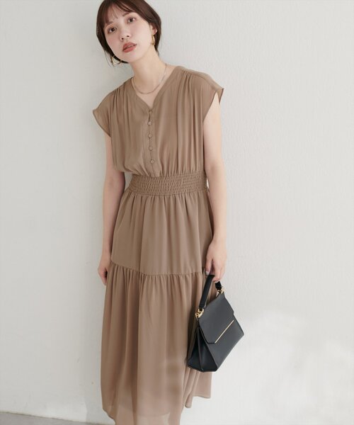 natural couture(ナチュラルクチュール)の「WEB限定 /【プチナチュ】ウエストシャーリングワンピース(ワンピース・レディース・ベージュ/その他1/ブラック・SMALL/MEDIUM)」の21枚目の写真