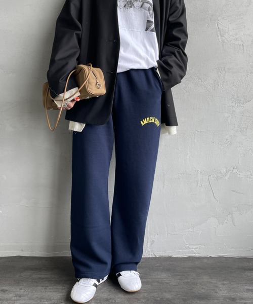 Americana/アメリカーナ] 別注 カレッジロゴ スウェットパンツ