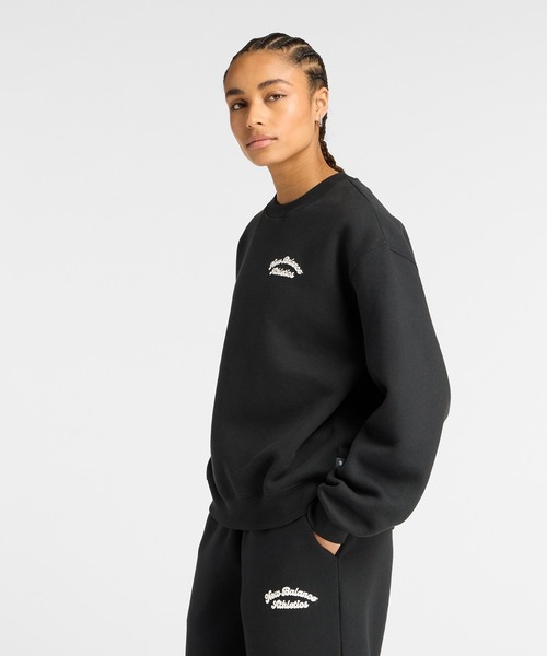 NEW BALANCE(ニューバランス)の「Linear Heritage フリースクルー(スウェット・レディース・ブラック/ライトベージュ・SMALL/MEDIUM/LARGE/X-LARGE)」の3枚目の写真