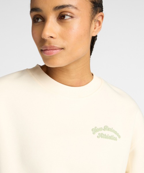 NEW BALANCE(ニューバランス)の「Linear Heritage フリースクルー(スウェット・レディース・ブラック/ライトベージュ・SMALL/MEDIUM/LARGE/X-LARGE)」の11枚目の写真