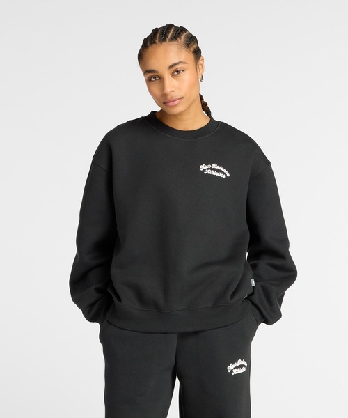 NEW BALANCE(ニューバランス)の「Linear Heritage フリースクルー(スウェット・レディース・ブラック/ライトベージュ・SMALL/MEDIUM/LARGE/X-LARGE)」の20枚目の写真