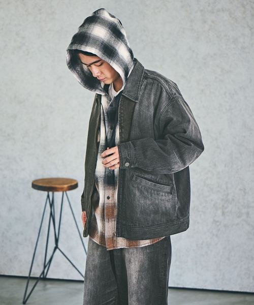 セール】[セットアップ可]ジップデニムジャケット（デニムジャケット