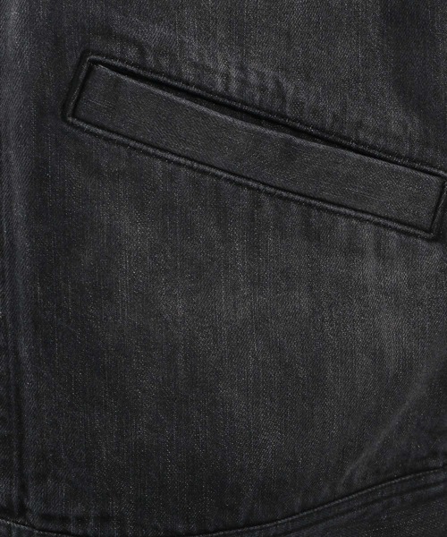 BAYFLOW（ベイフロー）の「[セットアップ可]ジップデニムジャケット（デニムジャケット・メンズ・ブラック/ダークブルー・MEDIUM/LARGE）」の8枚目の写真