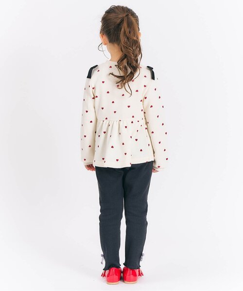 apres les cours（アプレレクール）の「肩リボンペプラムトレーナー（スウェット・キッズ・その他3/ネイビー/キャメル/ローズ/アイボリー/サックスブルー・80/90/100/110/120/130/140）」の10枚目の写真