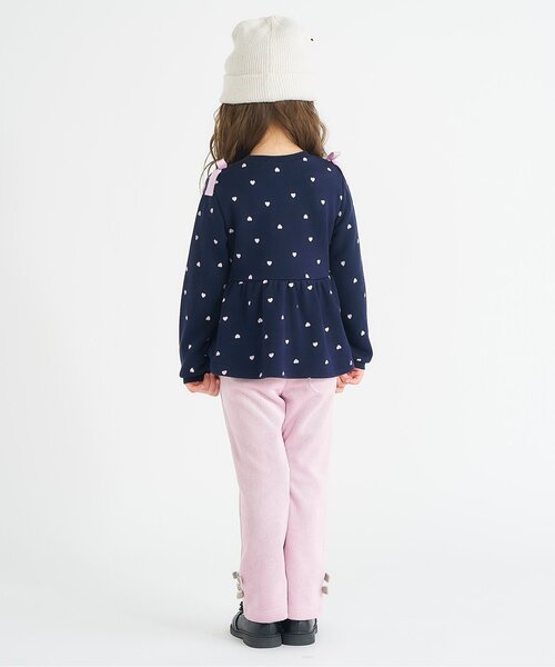 apres les cours（アプレレクール）の「肩リボンペプラムトレーナー（スウェット・キッズ・その他3/ネイビー/キャメル/ローズ/アイボリー/サックスブルー・80/90/100/110/120/130/140）」の12枚目の写真