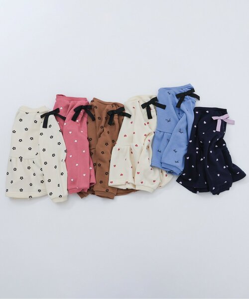 apres les cours（アプレレクール）の「肩リボンペプラムトレーナー（スウェット・キッズ・その他3/ネイビー/キャメル/ローズ/アイボリー/サックスブルー・80/90/100/110/120/130/140）」の15枚目の写真