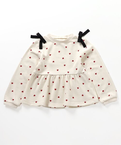 apres les cours（アプレレクール）の「肩リボンペプラムトレーナー（スウェット・キッズ・その他3/ネイビー/キャメル/ローズ/アイボリー/サックスブルー・80/90/100/110/120/130/140）」の21枚目の写真