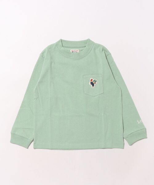 Lee(リー)の「Lee/リー【110-150cm】キッズ ワッペンポケット長袖Tシャツ/ロンT/長袖Tシャツ(Tシャツ/カットソー・キッズ・チャコール/レッド/グリーン・110/120/130/150/140)」の5枚目の写真