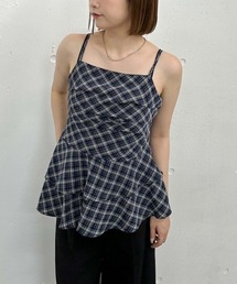 チェックアシメチュニック