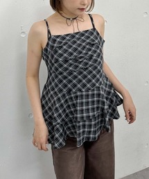 チェックアシメチュニック