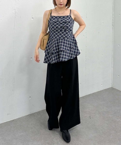 archives（アルシーヴ）の「チェックアシメチュニック（シャツ/ブラウス・レディース・ブラック/ネイビー・MEDIUM）」の8枚目の写真