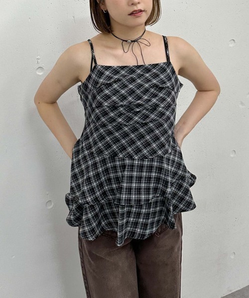 archives（アルシーヴ）の「チェックアシメチュニック（シャツ/ブラウス・レディース・ブラック/ネイビー・MEDIUM）」の14枚目の写真