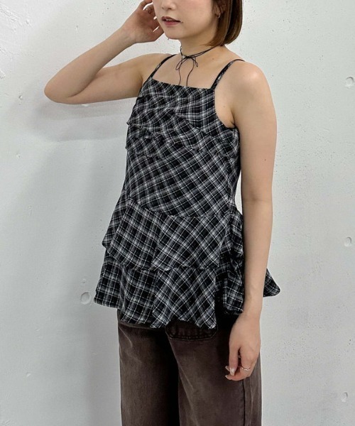archives（アルシーヴ）の「チェックアシメチュニック（シャツ/ブラウス・レディース・ブラック/ネイビー・MEDIUM）」の15枚目の写真