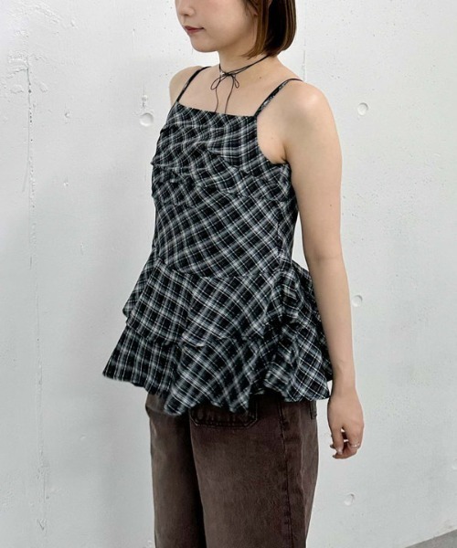 archives（アルシーヴ）の「チェックアシメチュニック（シャツ/ブラウス・レディース・ブラック/ネイビー・MEDIUM）」の16枚目の写真