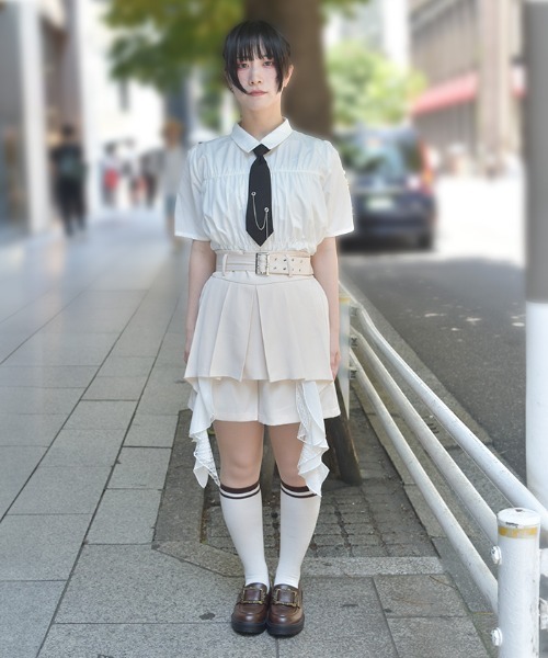 axes femme(アクシーズファム)の「ベルト付きフラシショートパンツ(その他パンツ・レディース・ブラック/キナリ・FREE)」の16枚目の写真