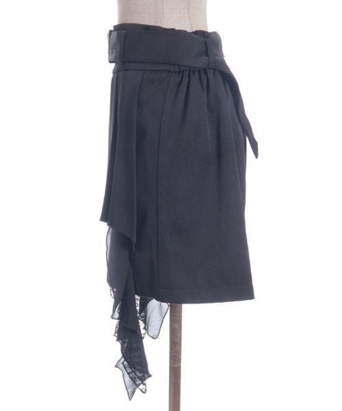 axes femme(アクシーズファム)の「ベルト付きフラシショートパンツ(その他パンツ・レディース・ブラック/キナリ・FREE)」の4枚目の写真