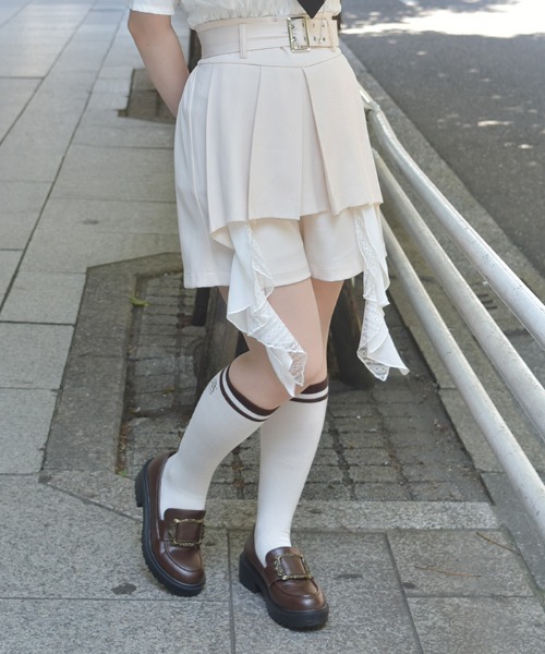 axes femme(アクシーズファム)の「ベルト付きフラシショートパンツ(その他パンツ・レディース・ブラック/キナリ・FREE)」の22枚目の写真