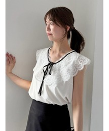 SNIDEL | エンブロイダリーレースカラーブラウス(シャツ/ブラウス)