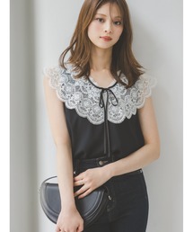 SNIDEL | エンブロイダリーレースカラーブラウス(シャツ/ブラウス)