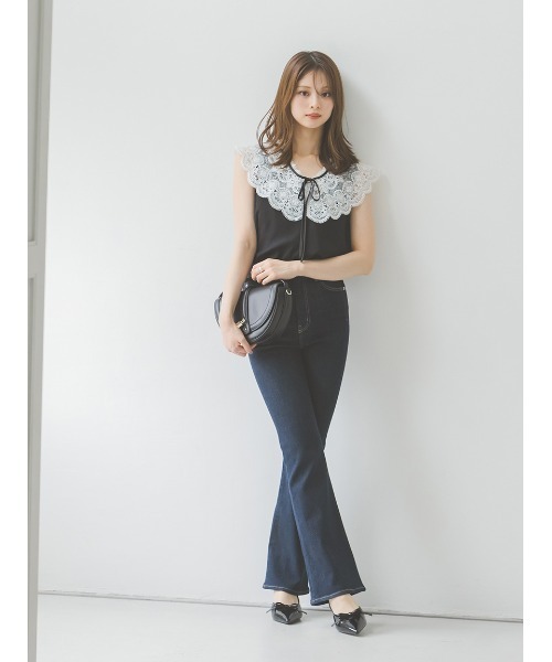 【タグ付き新品同様】snidel バリエレースブラウスSLV フリー 完売品 セール】バリエレースブラウス（シャツ/ブラウス）｜SNIDEL