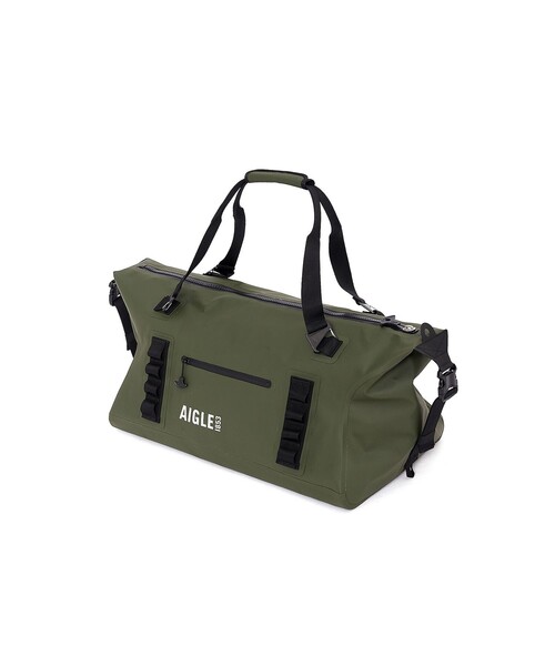 AIGLE（エーグル）の「防水 トラベルドライ ダッフルバッグ 55L（ボストンバッグ・レディース・ブラック/モスグリーン・FREE）」の5枚目の写真