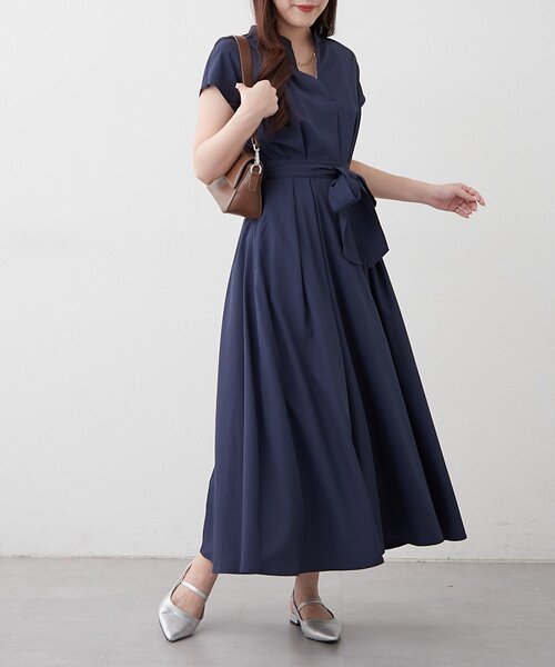 continuer de NICE CLAUP(コンティニューデナイスクラップ)の「スキッパーフレンチタックワンピース(ワンピース・レディース・ネイビー/ブラウン/ストライプ/チェック・FREE)」の17枚目の写真