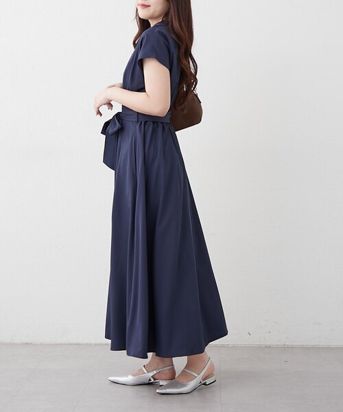 continuer de NICE CLAUP(コンティニューデナイスクラップ)の「スキッパーフレンチタックワンピース(ワンピース・レディース・ネイビー/ブラウン/ストライプ/チェック・FREE)」の14枚目の写真