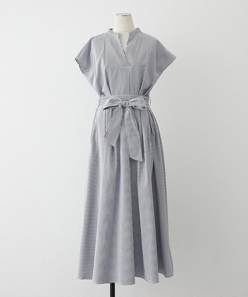continuer de NICE CLAUP(コンティニューデナイスクラップ)の「スキッパーフレンチタックワンピース(ワンピース・レディース・ネイビー/ブラウン/ストライプ/チェック・FREE)」の18枚目の写真